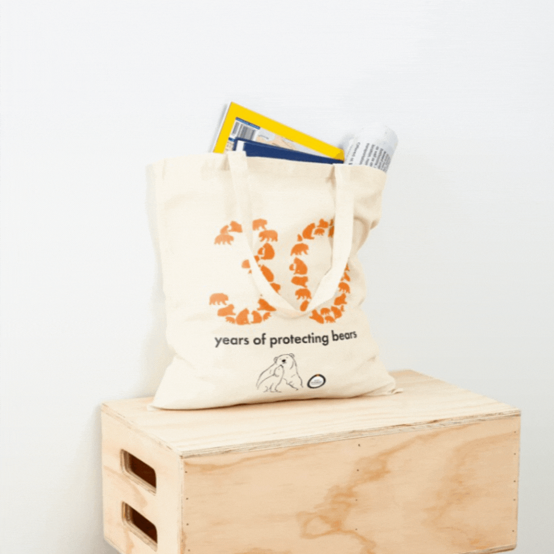 30 years protecting bears tote bag