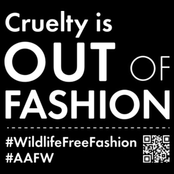 Cruelty is OUT of FASHION - Australian Fashion Week tote Design