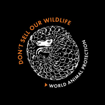 Shoulder tote bag: Pangolin: Don't Sell Our Wildlife Design