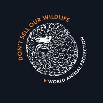 Women's hoodie: Pangolin: Don't Sell our Wildlife Design