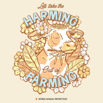 Men's Organic Tee: Let’s take the Harming out of Farming Design