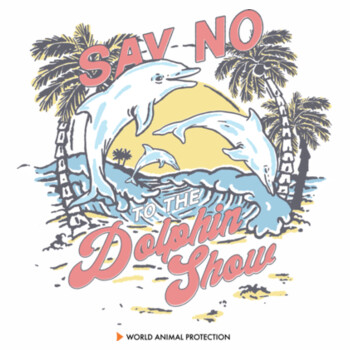 Men's Organic Tee: Say No to the Dolphin Show Design