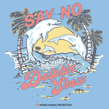 Say No to the Dolphin Show: Kids t-shirt Design