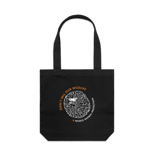 Shoulder tote bag: Pangolin: Don't Sell Our Wildlife Thumbnail
