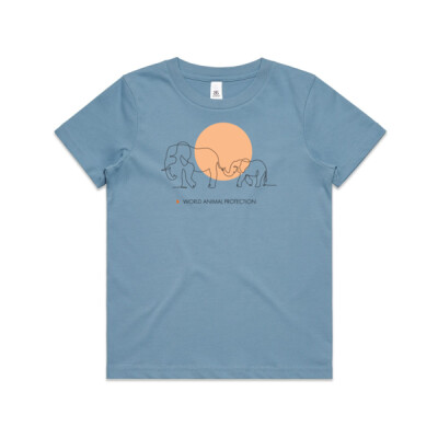 Kids t-shirt: Elephants: Wild Animals Belong in the Wild Thumbnail