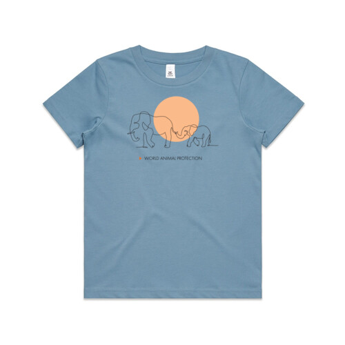 Kids t-shirt: Elephants: Wild Animals Belong in the Wild Thumbnail