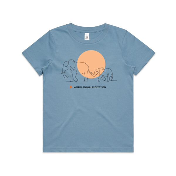 Kids t-shirt: Elephants: Wild Animals Belong in the Wild Thumbnail