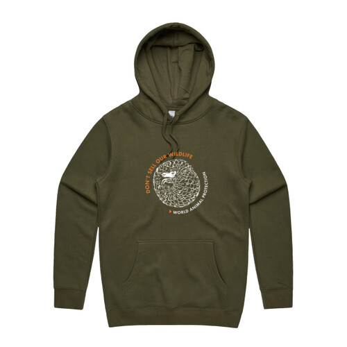 Men's hoodie: Pangolin: Don't Sell our Wildlife Thumbnail