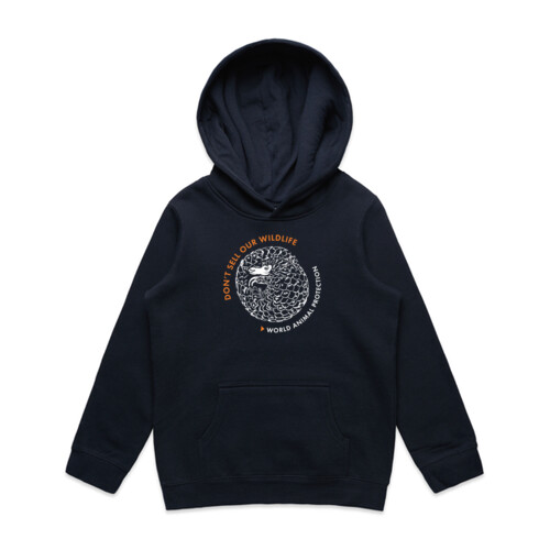 Kids hoodie: Pangolin: Don't Sell our Wildlife  Thumbnail
