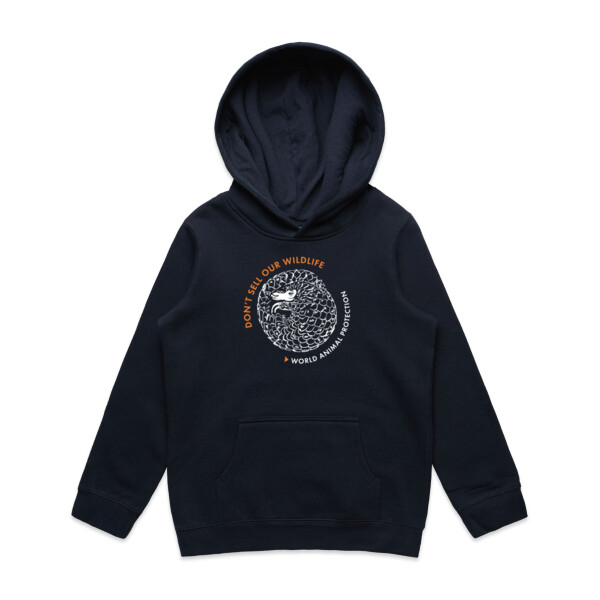 Kids hoodie: Pangolin: Don't Sell our Wildlife  Thumbnail