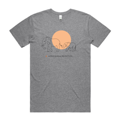 Men's organic t-shirt: Elephants belong in the wild Thumbnail