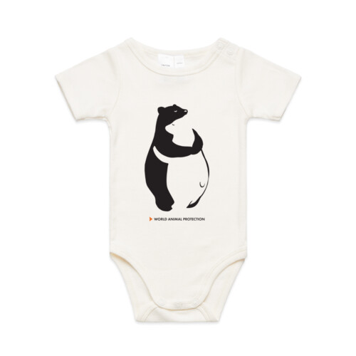 Organic infant mini-me one-piece: Panda bears Thumbnail