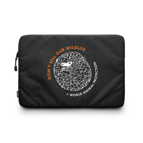 Recycled laptop sleeve: Pangolin Thumbnail