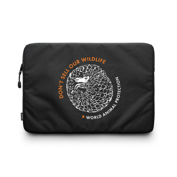 Recycled laptop sleeve: Pangolin Thumbnail