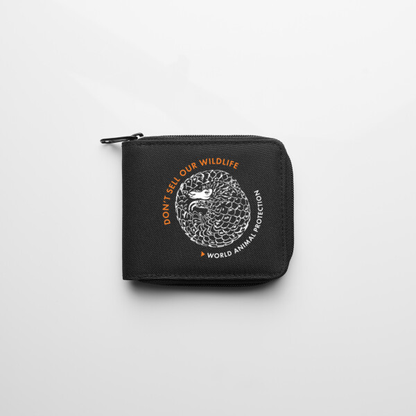 Recycled zip wallet: Pangolin Thumbnail