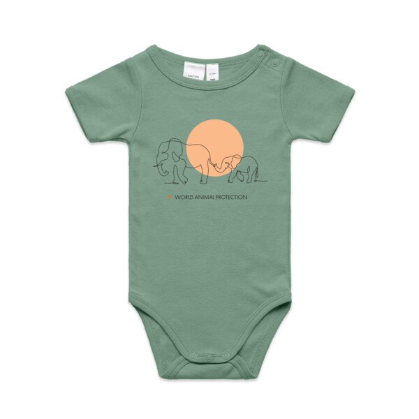 Infant mini-me one-piece: Elephants Thumbnail