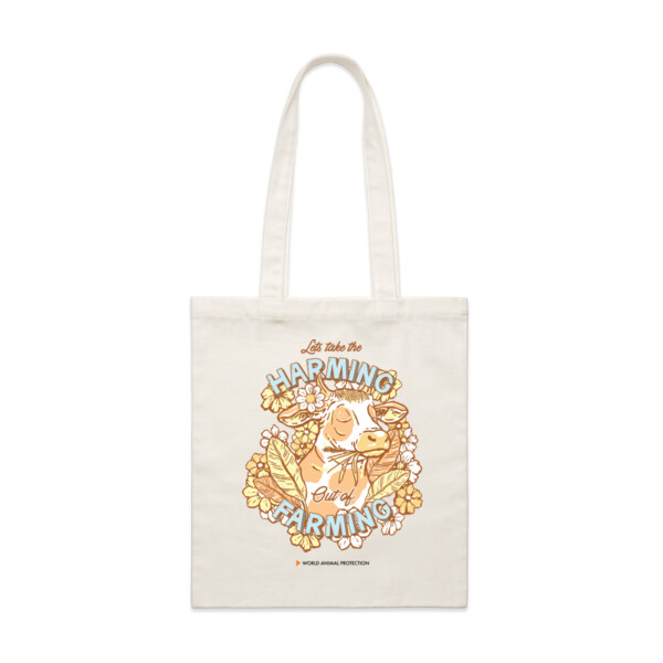 Tote bag: Let’s take the Harming out of Farming Thumbnail