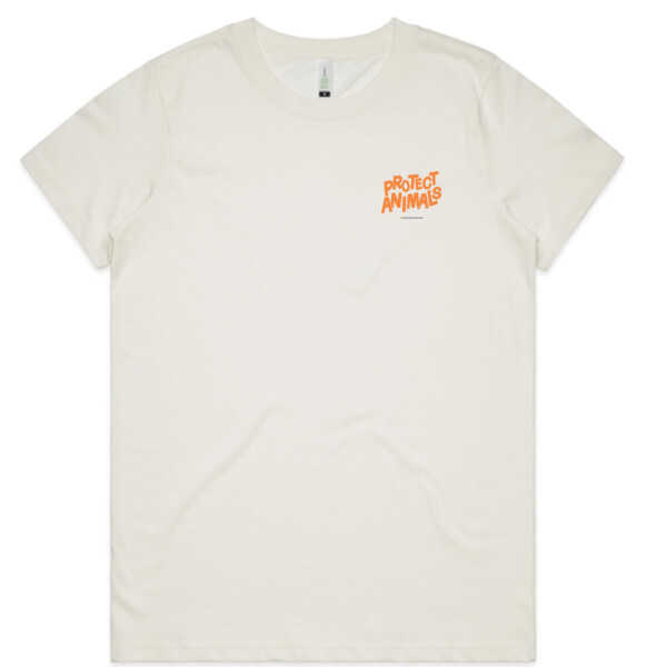 Women's Organic Tee: Protect Animals Logo Thumbnail