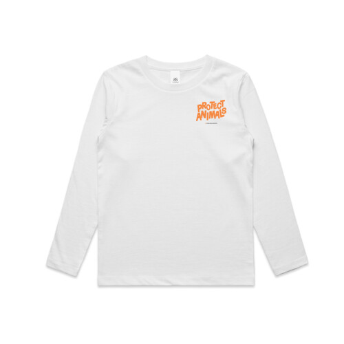 Kids Long Sleeve Tee: Protect Animals Logo Thumbnail