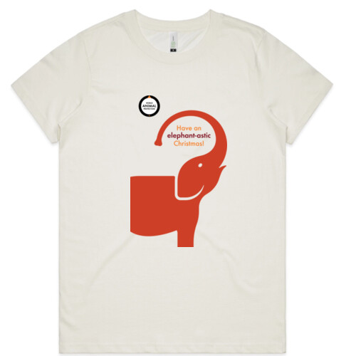 Women's Organic Tee: Have an Elephant-astic Christmas! Thumbnail