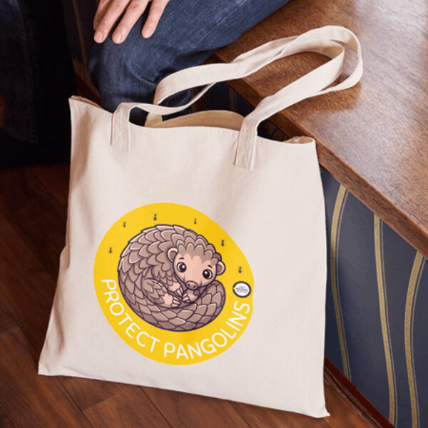 Tote Bag: Protect Pangolins Thumbnail