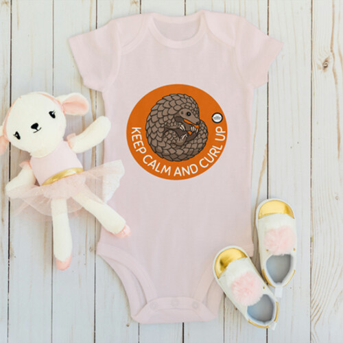 Infant Baby One-Piece: Keep Calm and Curl Up Thumbnail