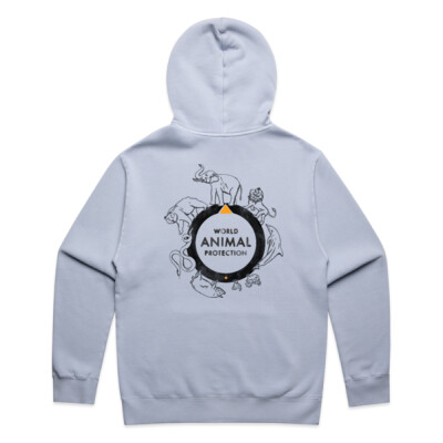 Men's Faded Hoodie: Back Logo Thumbnail