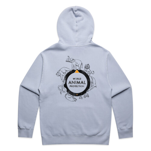 Men's Faded Hoodie: Back Logo Thumbnail