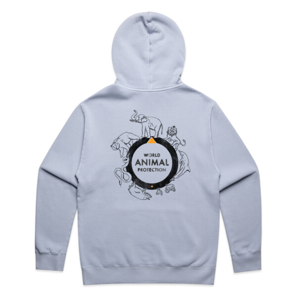 Men's Faded Hoodie: Back Logo Thumbnail