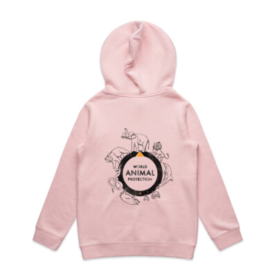 Kids Hoodie: Protect Animals Logo Thumbnail