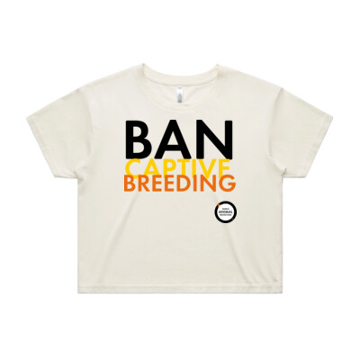 Women's Crop Tee: Ban Captive Breeding Thumbnail