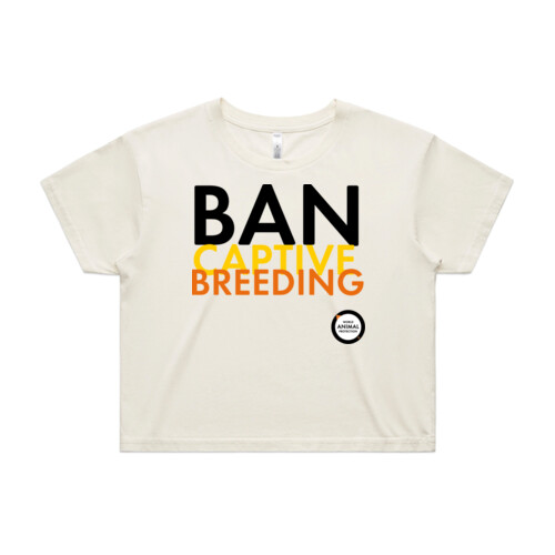 Women's Crop Tee: Ban Captive Breeding Thumbnail