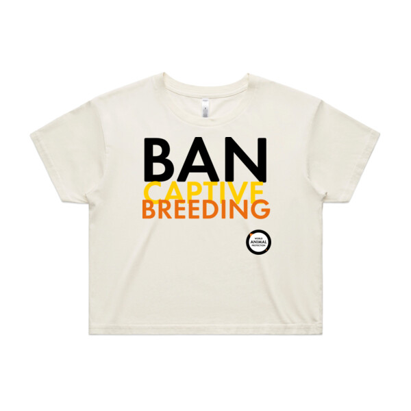 Women's Crop Tee: Ban Captive Breeding Thumbnail