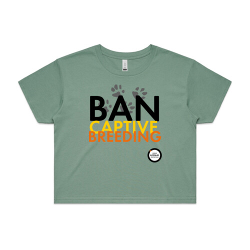Women's Crop Tee: Ban Captive Breeding - Paws Thumbnail