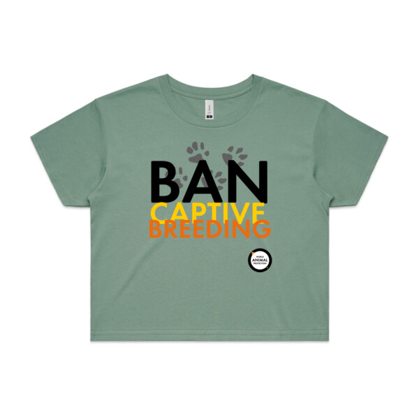 Women's Crop Tee: Ban Captive Breeding - Paws Thumbnail