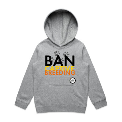 Kids Hoodie: Ban Captive Breeding - Paws Thumbnail