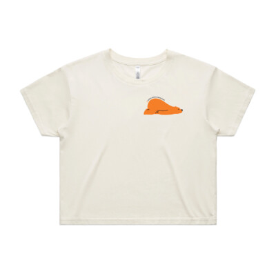 Women's Crop Tee: Sleeping bear Thumbnail