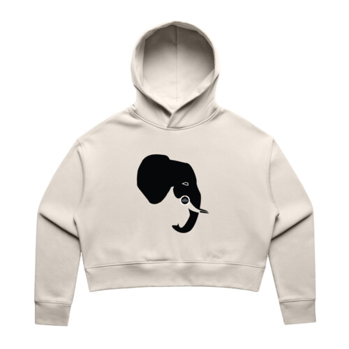 Women's Relax Crop Hood: Elephant Thumbnail