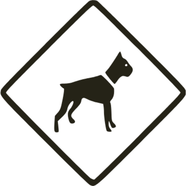 dogs caution black Thumbnail