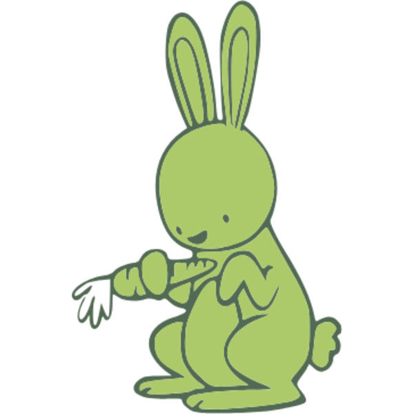 rabbit with carrot art Thumbnail