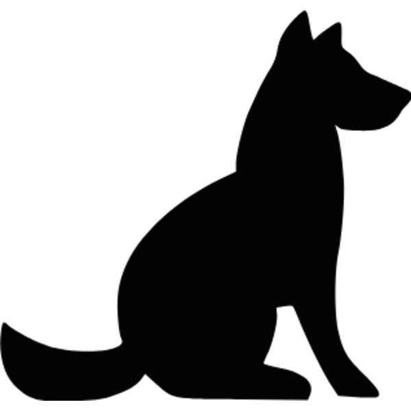 dog sit black Thumbnail