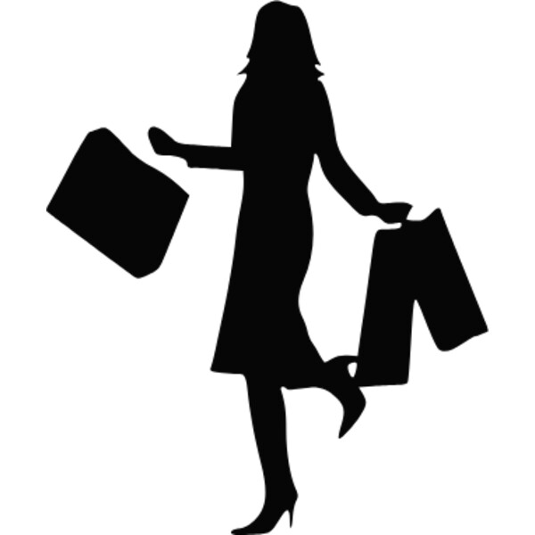shoping girl silhouette Thumbnail