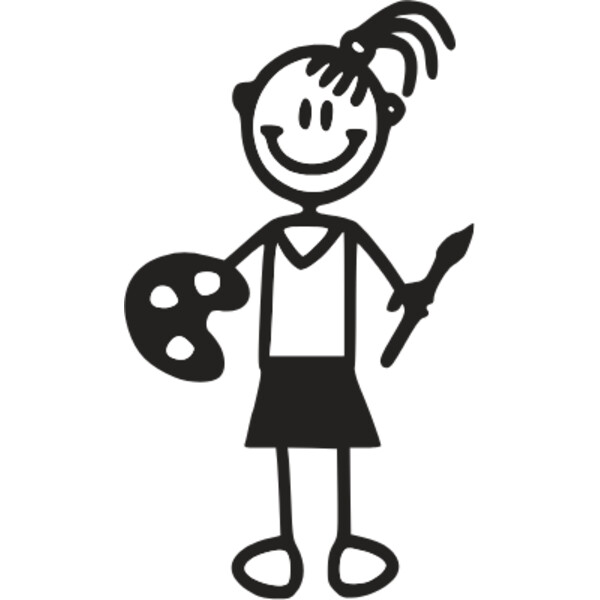 stickgirl with paintbrush Thumbnail