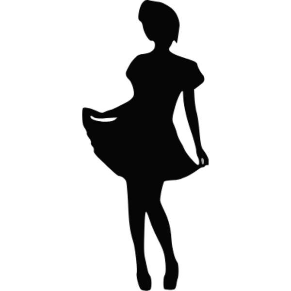skirt girl silhouette Thumbnail