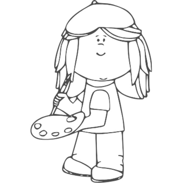 painting small girl Thumbnail