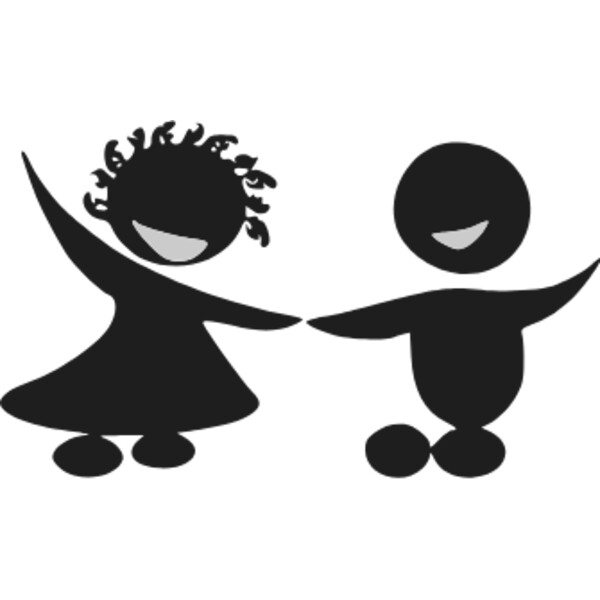 boy and girl child pictogram silhouette Thumbnail