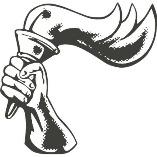 hand holding torch black Thumbnail