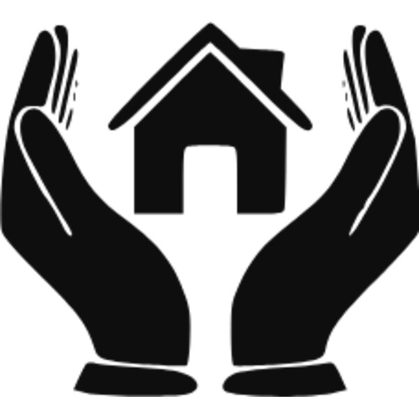 hand holding home black Thumbnail