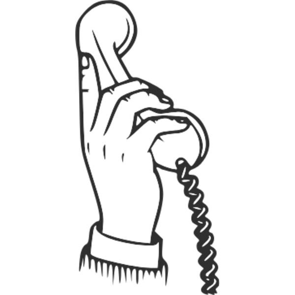 hand holding tele phone receiver Thumbnail