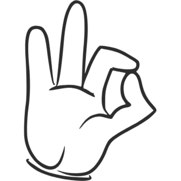 cartoon hand ok gestures Thumbnail